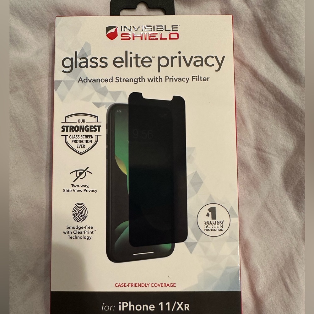 Zagg invisible shield glass elite privacy screen protector for iPhone 11 Xr
